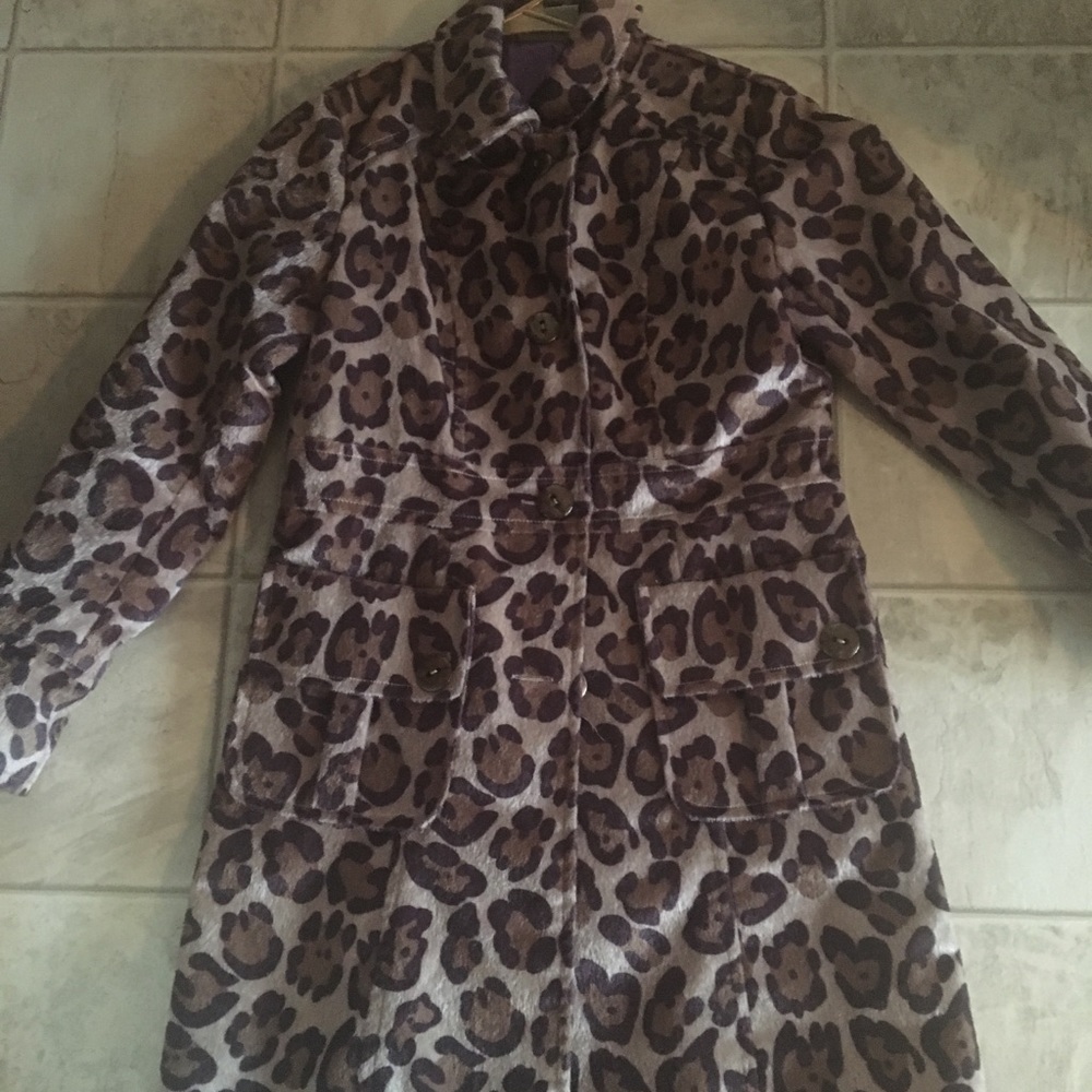Leopard dress coat